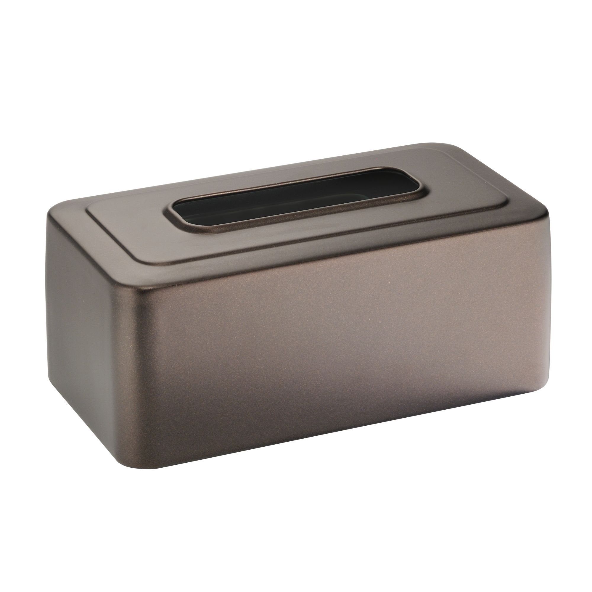 Idesign Olivia Tissue Box Cover Rectangle Boutique Box For Bathroom, Bedroom, Living Room, Bronze
